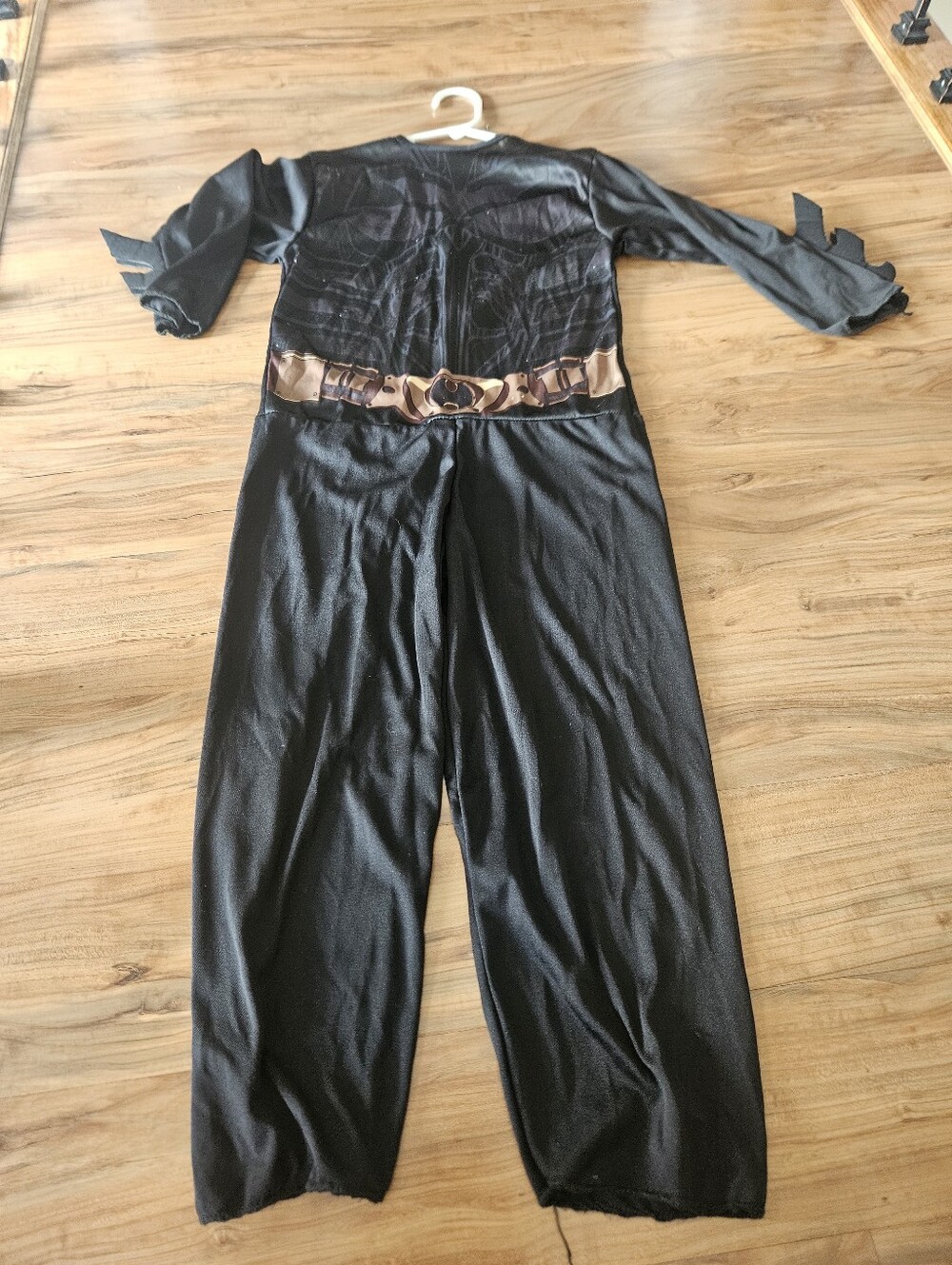 Black Batman Kids Jumpsuit with Cape -Costume Medium
